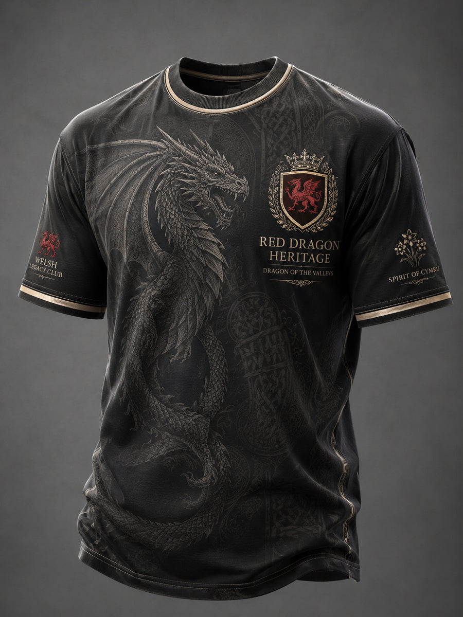 Men's Welsh Dragon Printed T-shirt