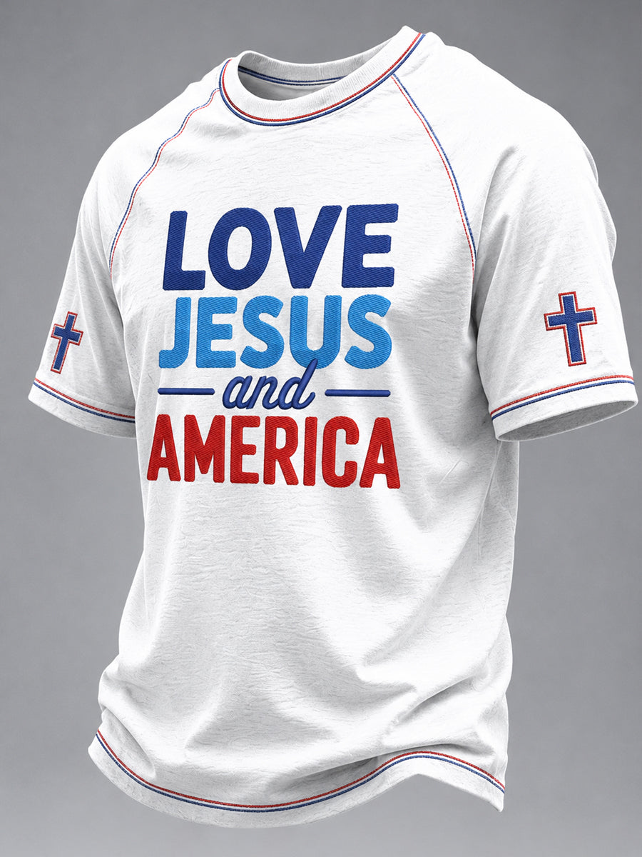 Men's America Printed Casual short sleeves t-shirt
