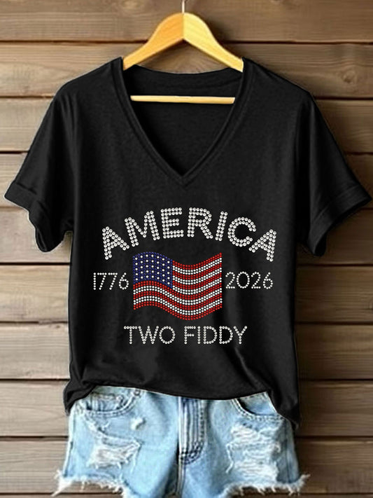 Women's Two Fiddy V-Neck T-Shirt