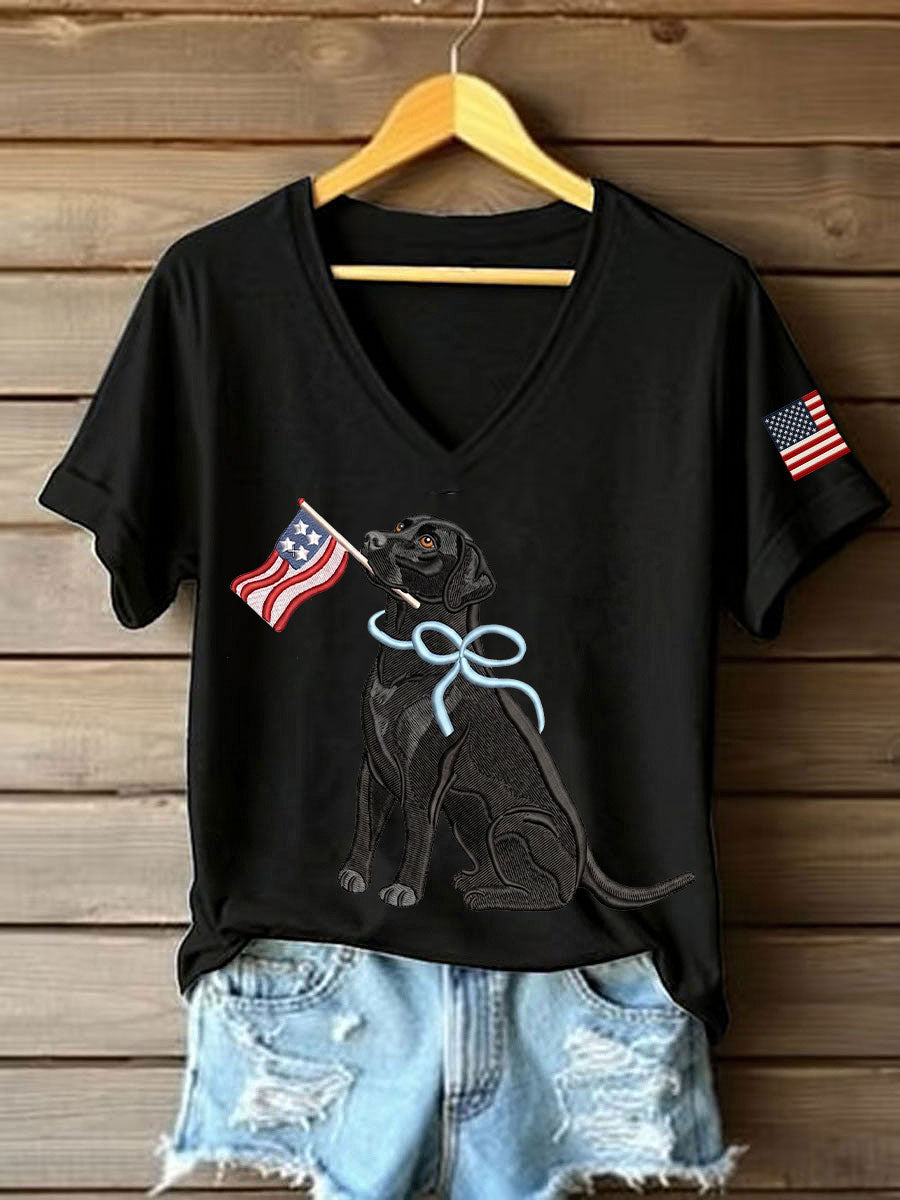 Women's Labrador Print Casual T-Shirt