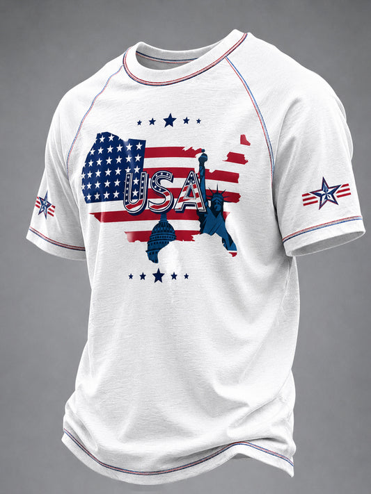 Men's America Printed Casual short sleeves t-shirt