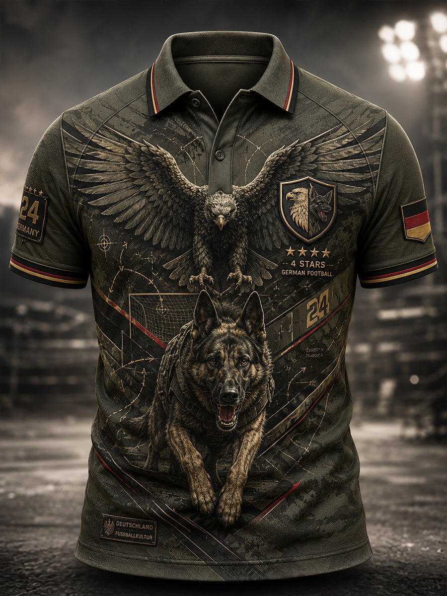 Men's Germany Football  Art Print Polo Shirt