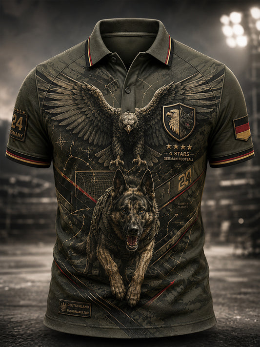 Men's Germany Football  Art Print Polo Shirt
