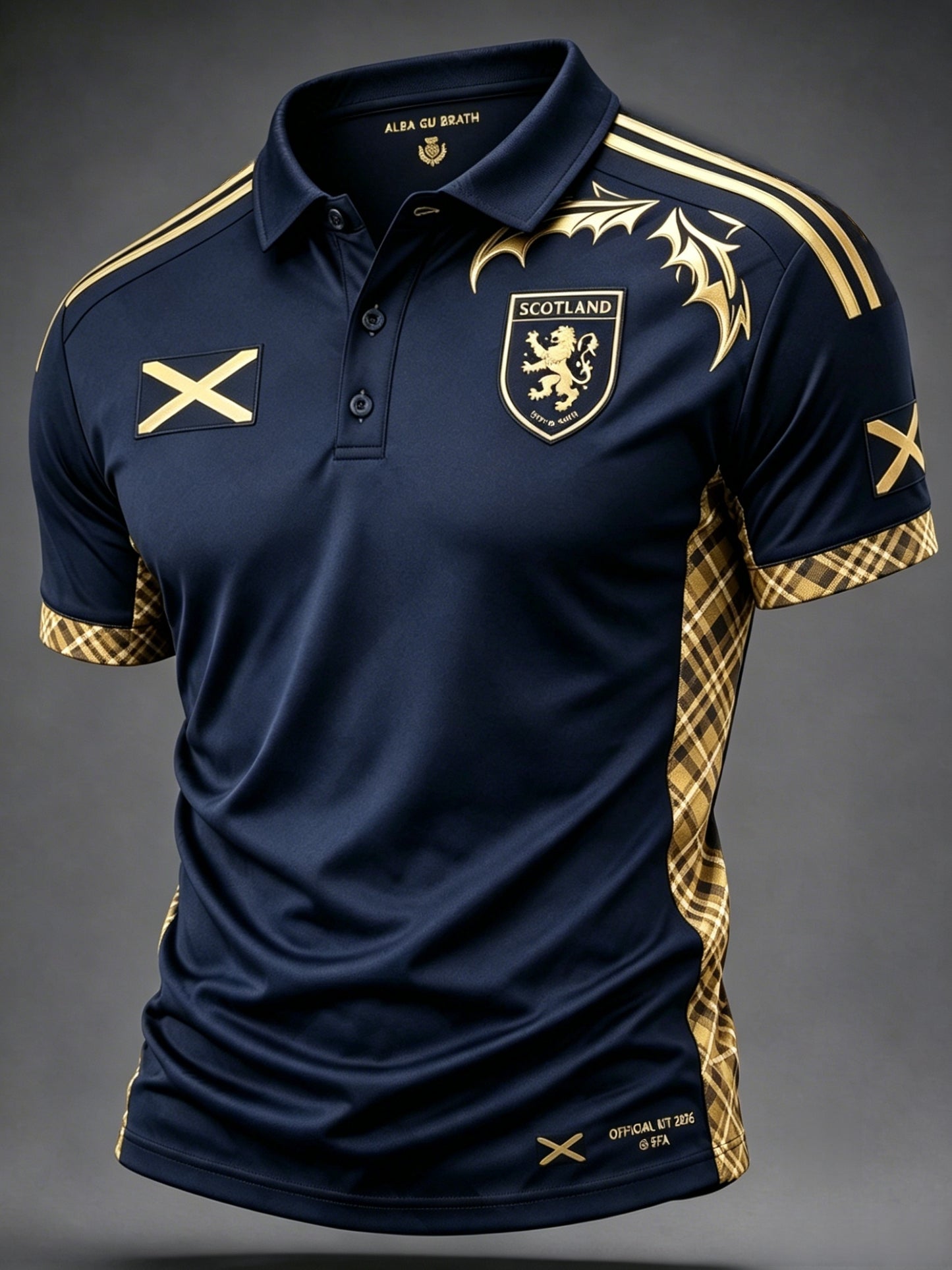 Men's UK Scotland Football Lover 2026 Printed Polo Shirt