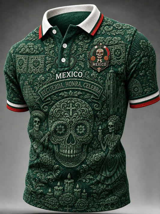 Men's Mexico Football Lover Art Short Sleeve Top