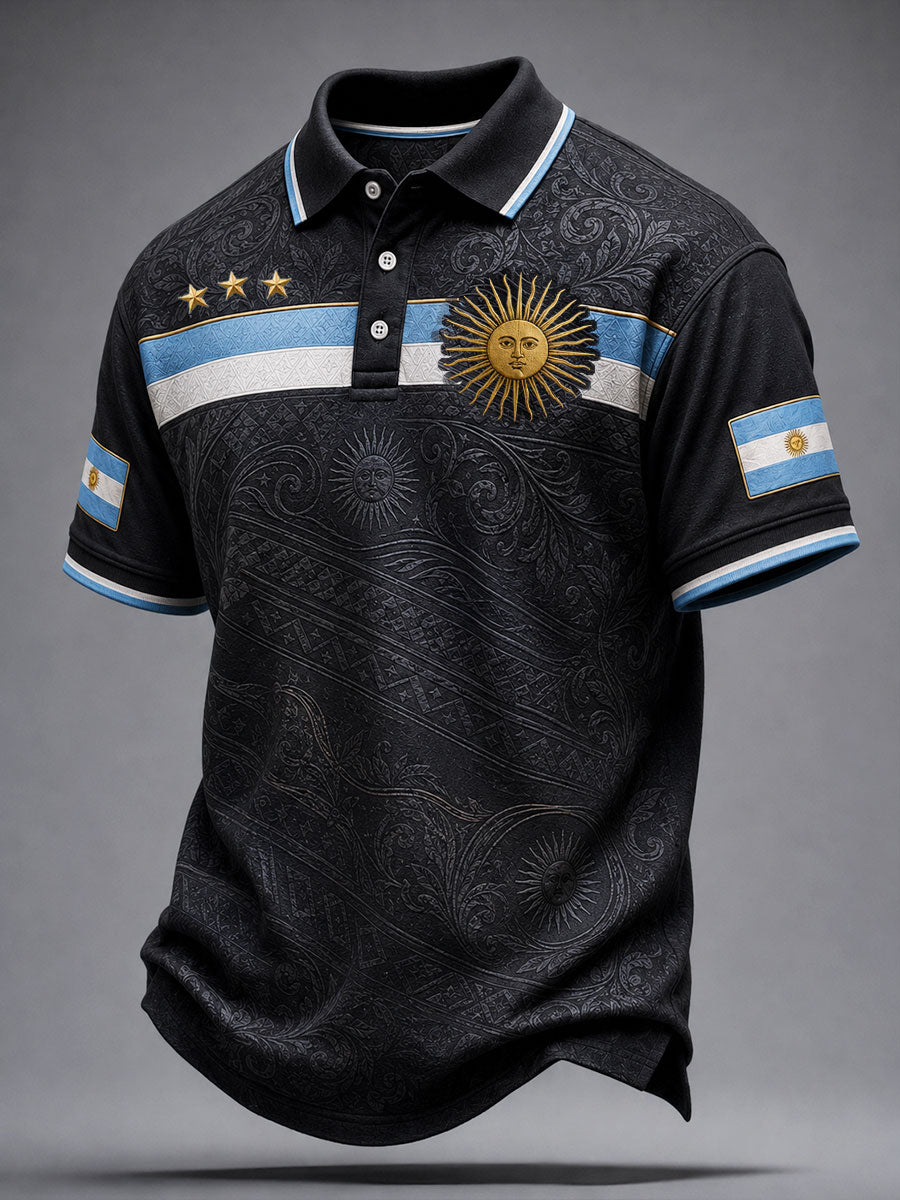 Men's Vamos Argentina Football Lover Art Printed Casual Tops