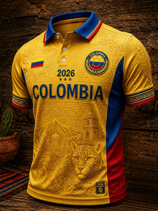 2026 Colombia Classic Soccer Casual Polo Shirt