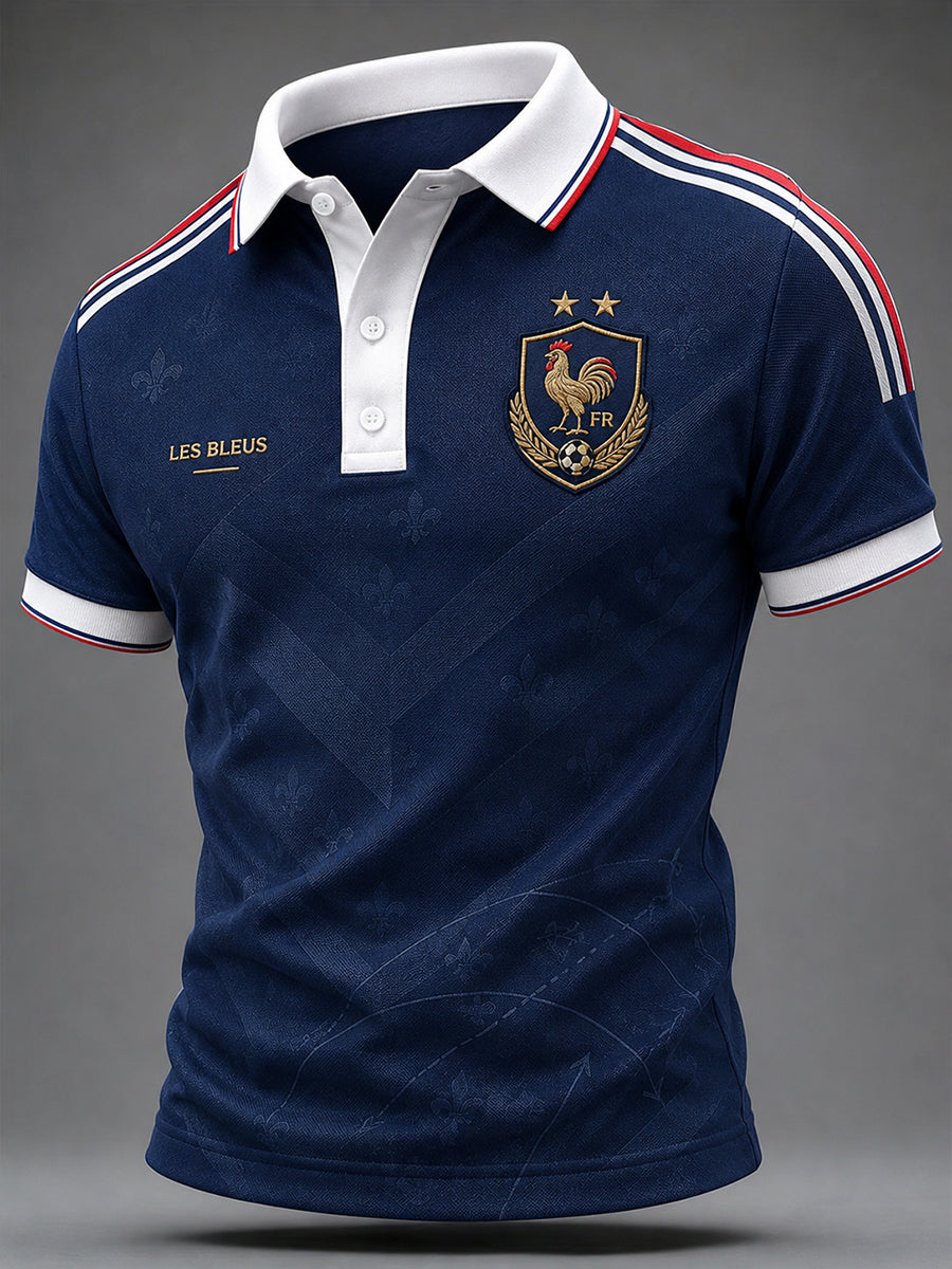 Men's French Football Short Sleeve T-Shirt
