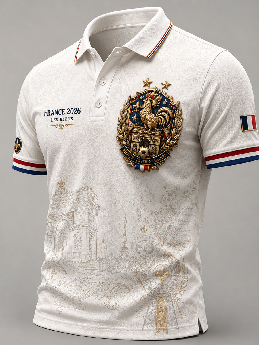 Men's French Football Short Sleeve T-Shirt