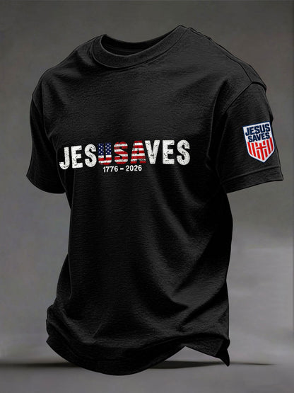 Men's 'Jesus Saves USA' T-shirts