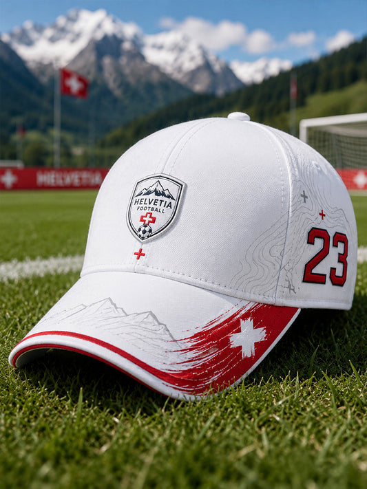 Hat With Alpine-Inspired Football Graphic Print