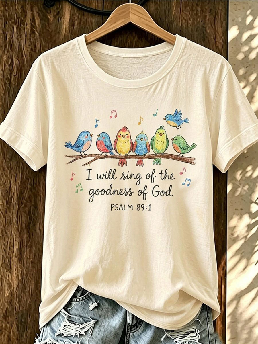 Women's I Will Sing Of The Goodness Of God Short-sleeved T-shirt