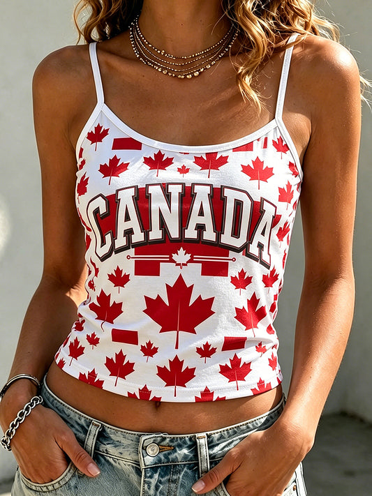 Women's Canadian Soccer Fan Graphic Camisole