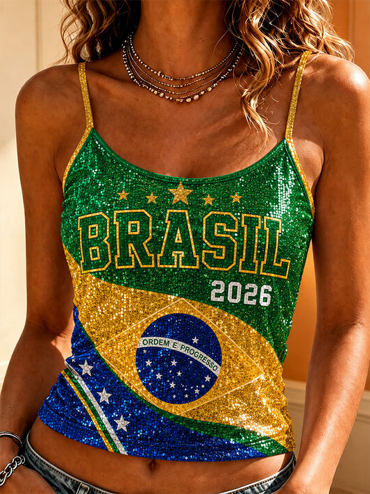 Women's Gift For Football Fans Print Casual Vest