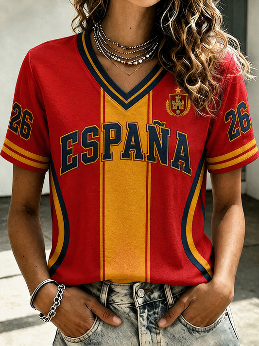 Women's Gift For Football Fans Print Casual Short Sleeve T-shirt