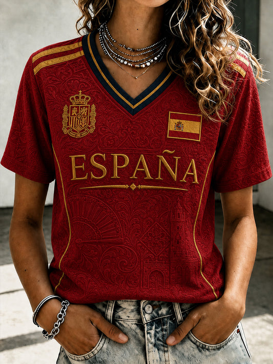 Women's Gift For Football Fans Print Casual Short Sleeve T-shirt