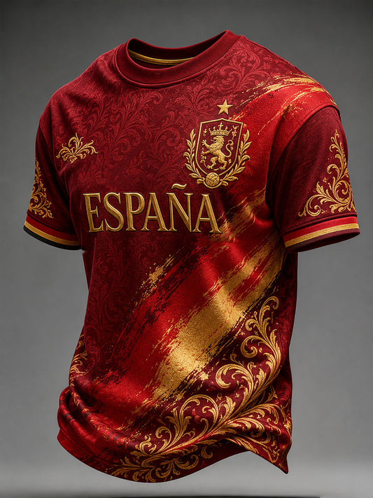 Men's Spain Football Short Sleeves T-shirt