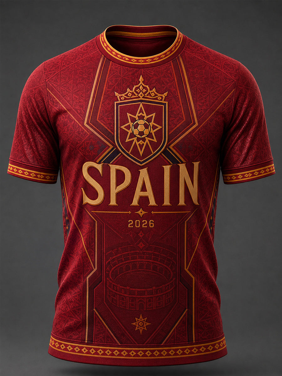Men's Gift For Football Fans Print Casual Tee