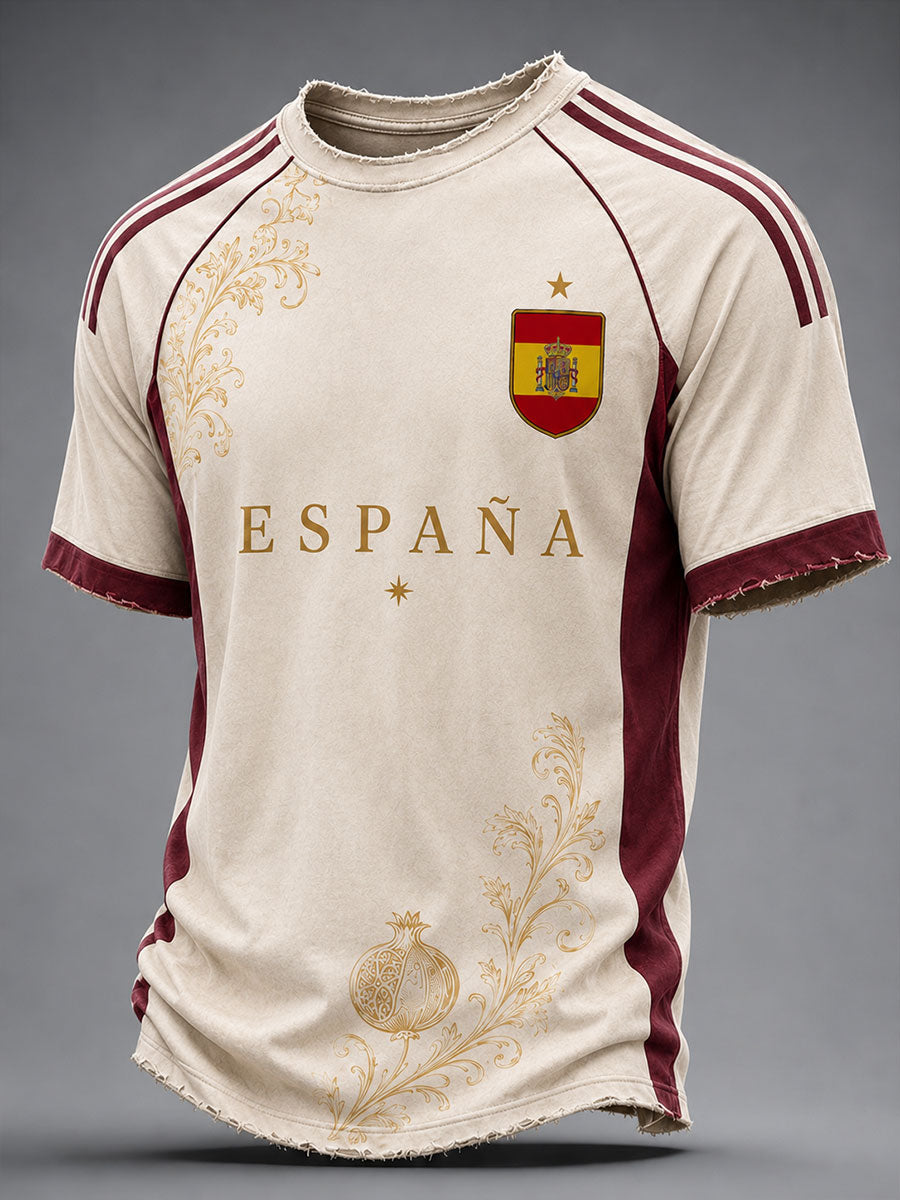 Men's Spain Football Short Sleeves T-shirt