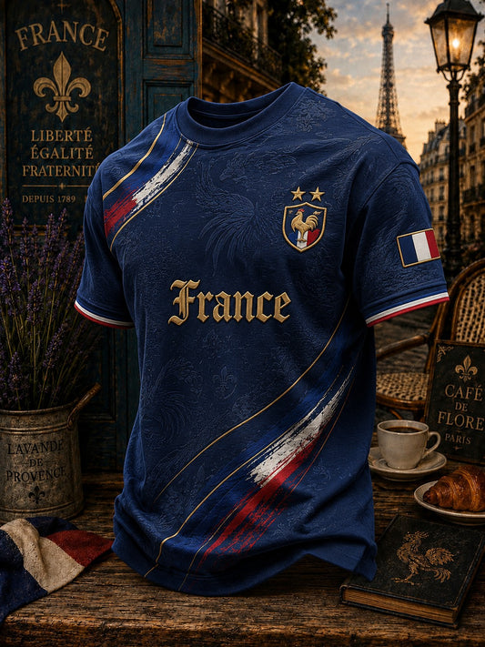 Men's France Football Printed T-shirt