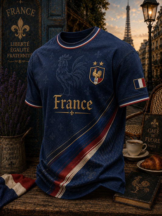 Men's France Football Printed T-shirt