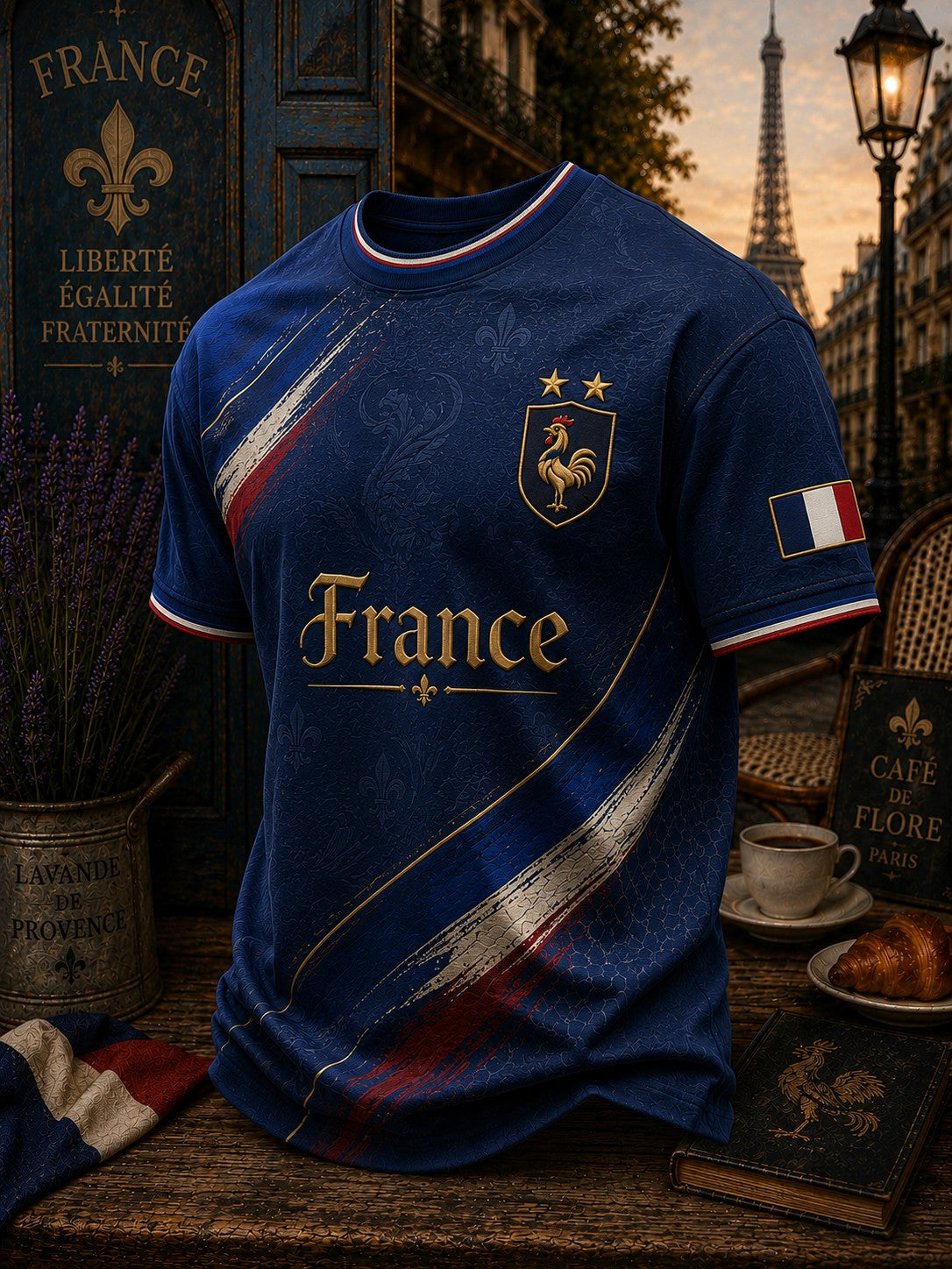 Men's France Football Printed T-shirt