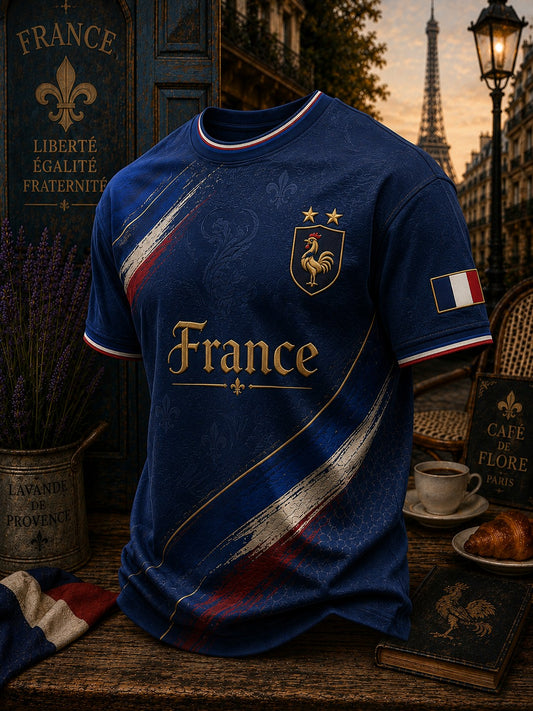 Men's France Football Printed T-shirt