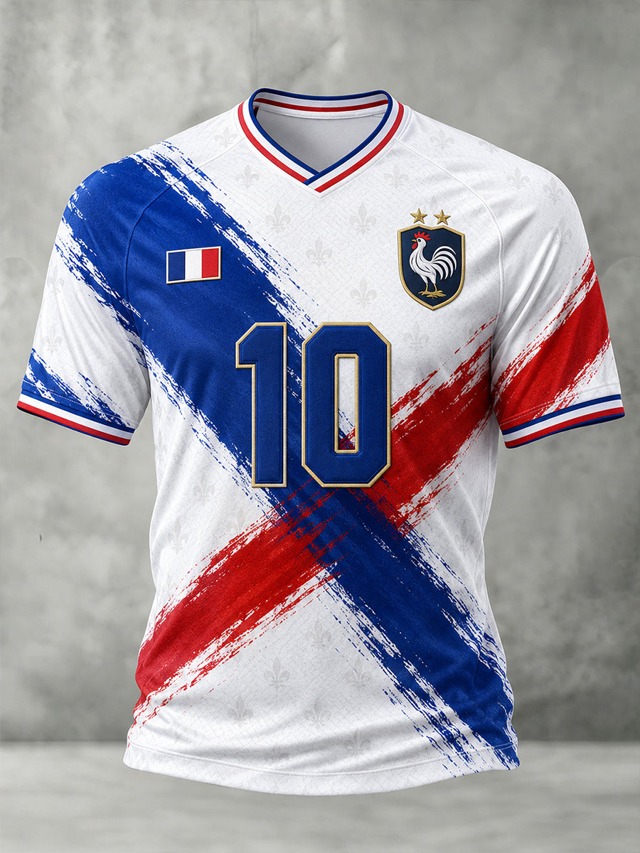 Men's French Football Short Sleeve T-Shirt