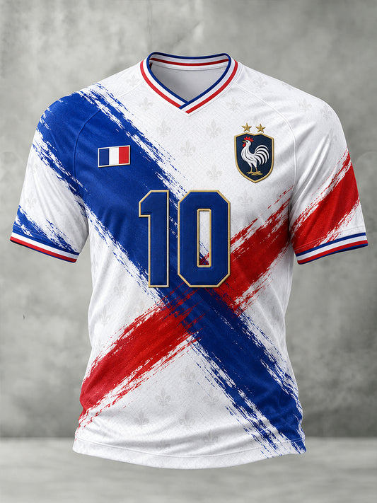 Men's French Football Short Sleeve T-Shirt