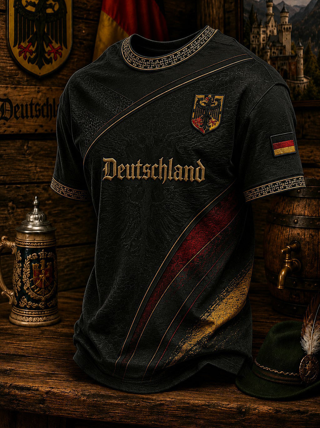 Men's Germany Football Printed T-shirt
