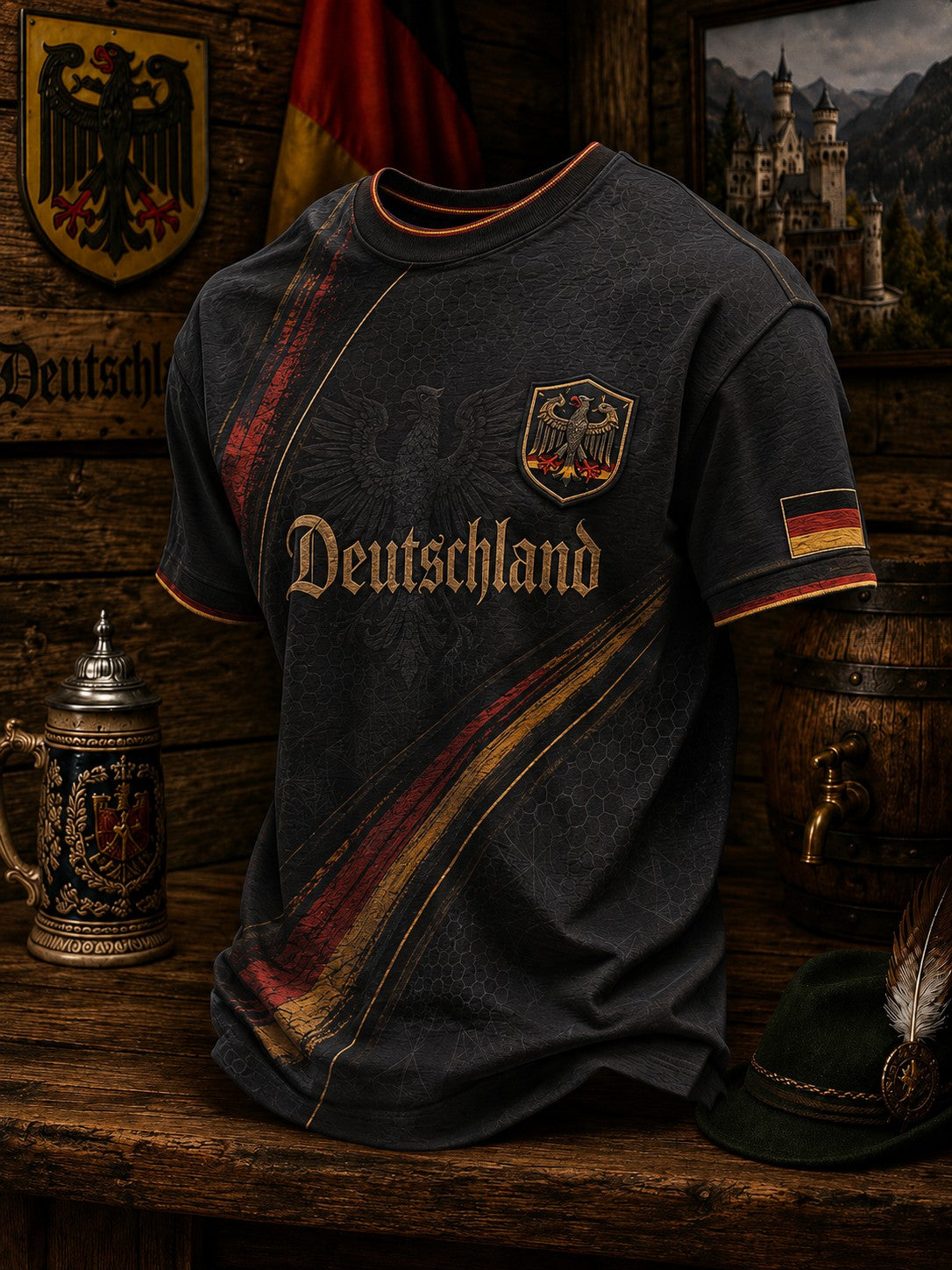 Men's Germany Football Printed T-shirt