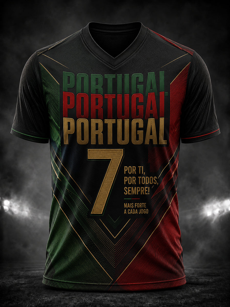 Men's Portugal Football Legend Graphic V-neck T-shirt