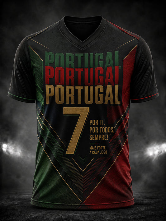 Men's Portugal Football Legend Graphic V-neck T-shirt