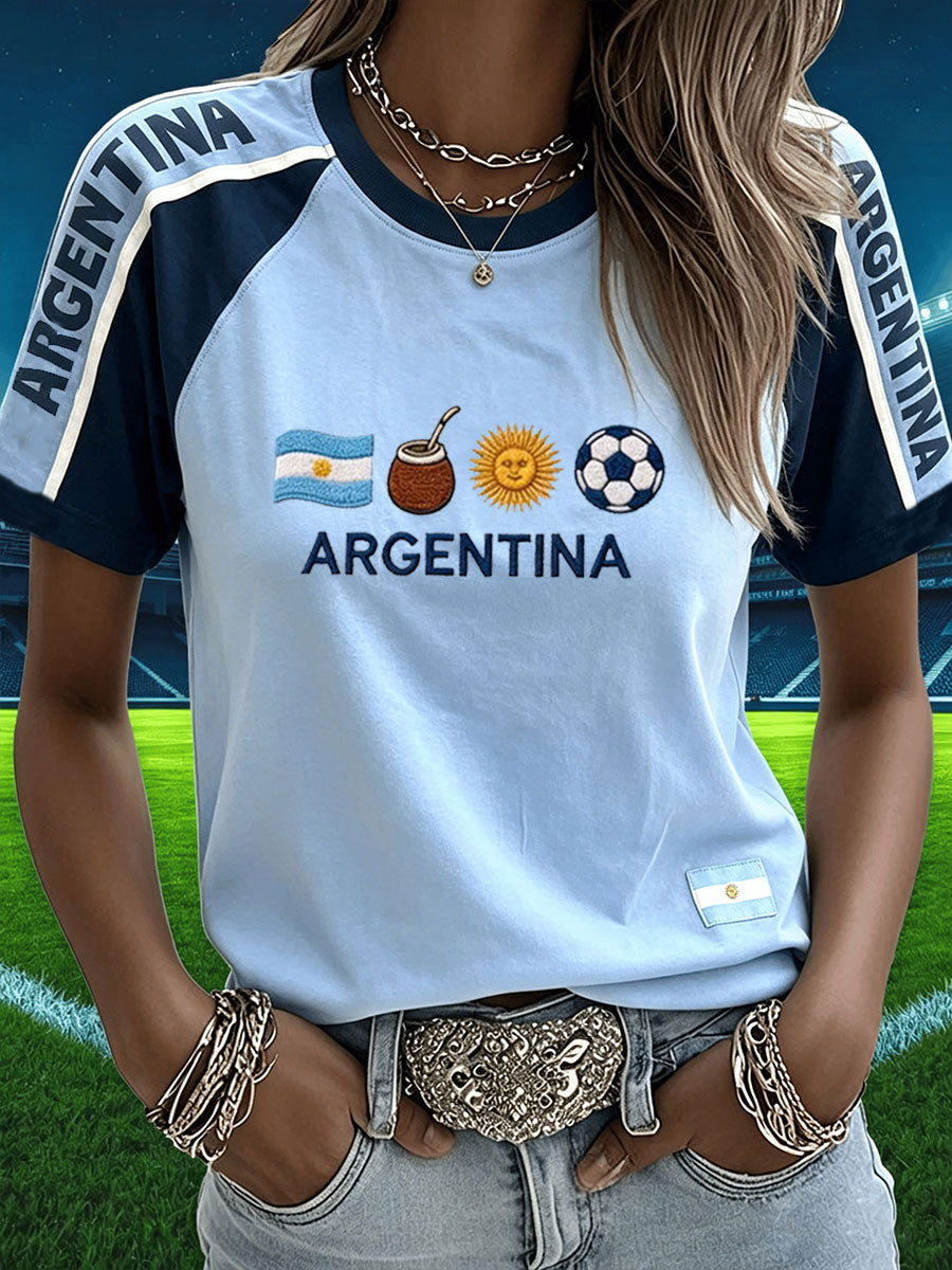 Women's Argentine Football Short Sleeve T-shirt