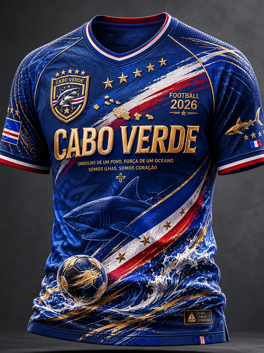 Men's Cape Verde Football V-neck T-shirt