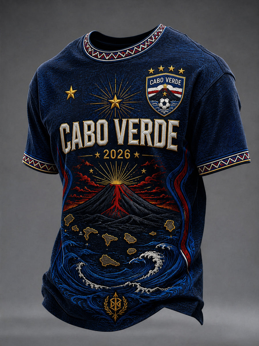 Men's Gift For Football Fans Print Casual Short Sleeve O-Neck T-shirt