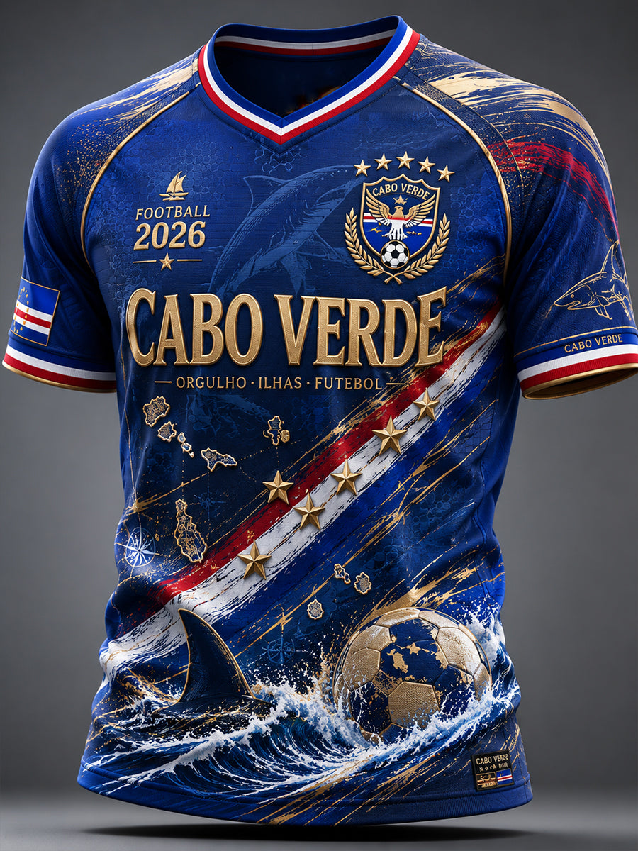 Men's Cape Verde Football V-neck T-shirt