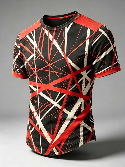 Men's Vintage Van Halen Print Casual T-Shirt