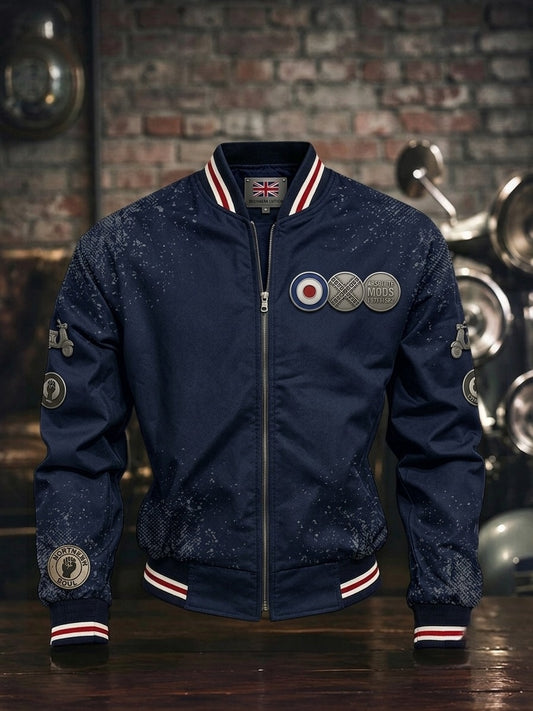 Men's Mods UK Music Lover Printed Monkey Jacket