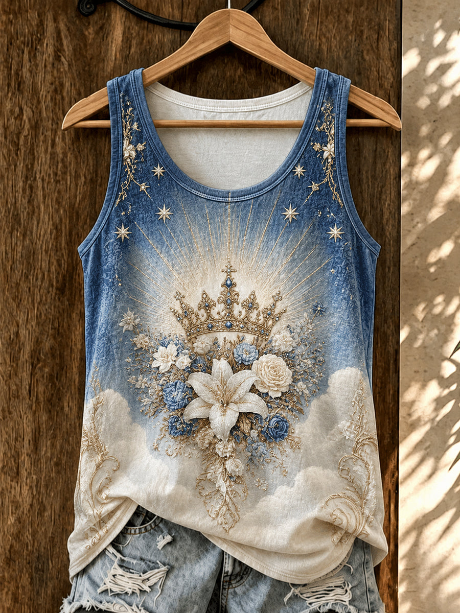 Women's Assumption of Mary Print Vest Top
