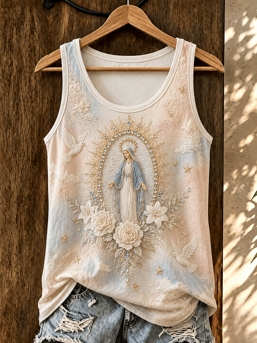 Women's Assumption of Mary Print Vest Top