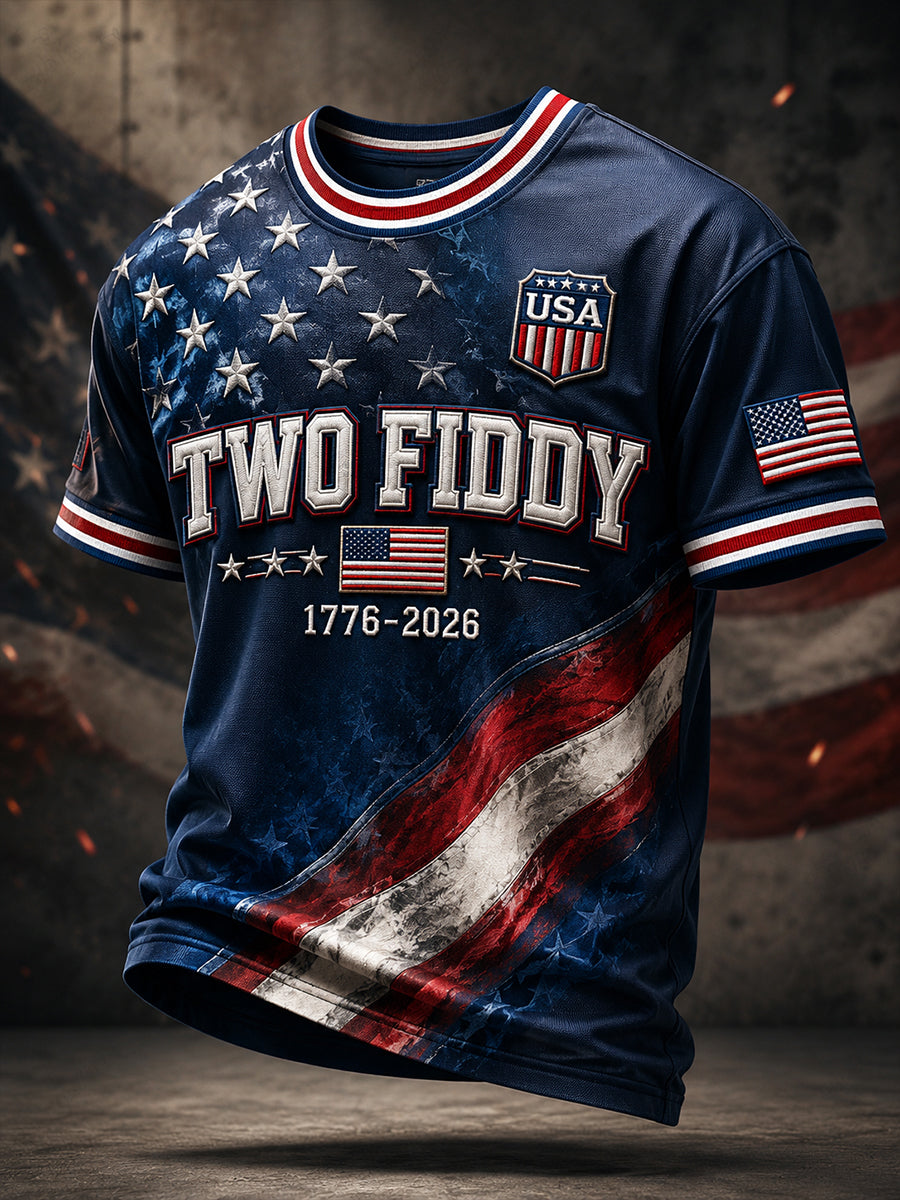Men's U.S. Patriotic Commemoration Short Sleeves T-Shirt