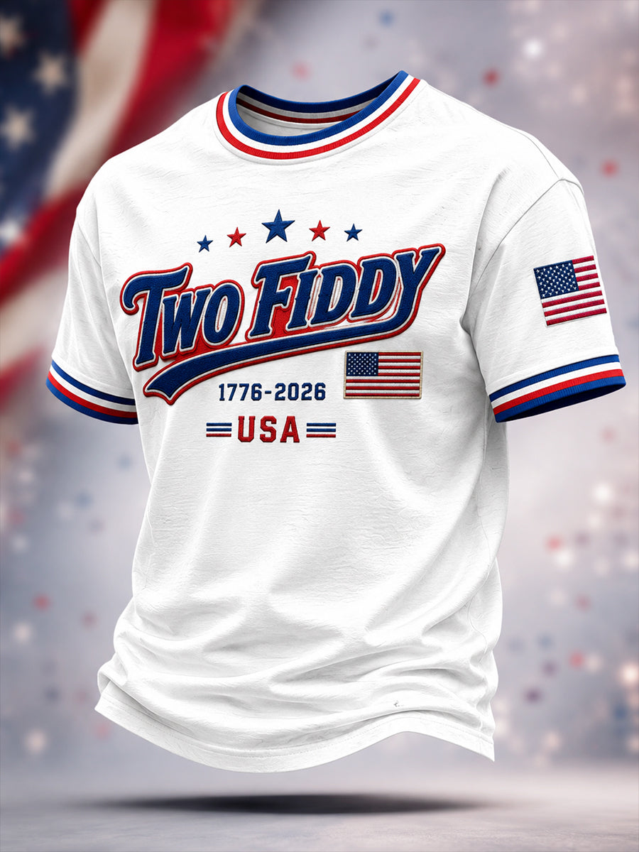Men's U.S. Patriotic Commemoration Short Sleeves T-Shirt