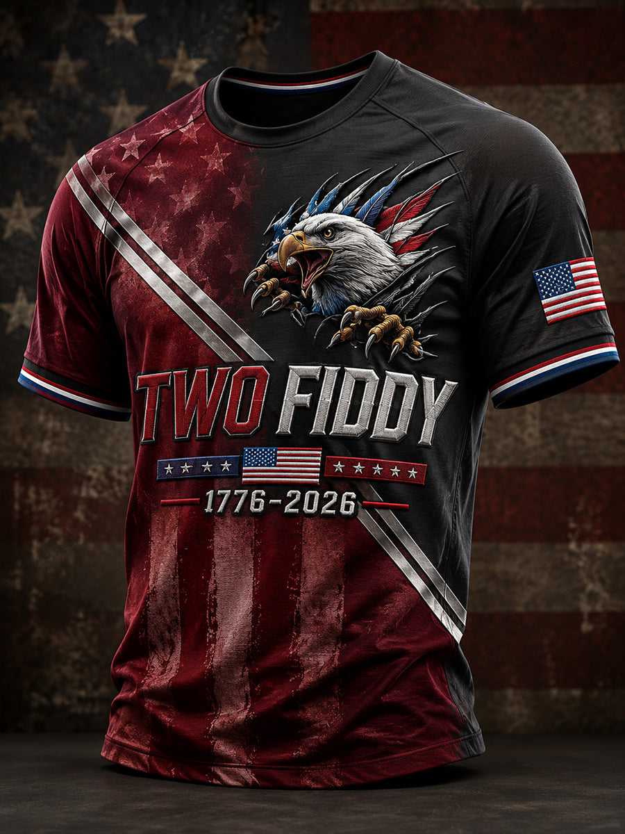 Men's U.S. Patriotic Commemoration Short Sleeves T-Shirt