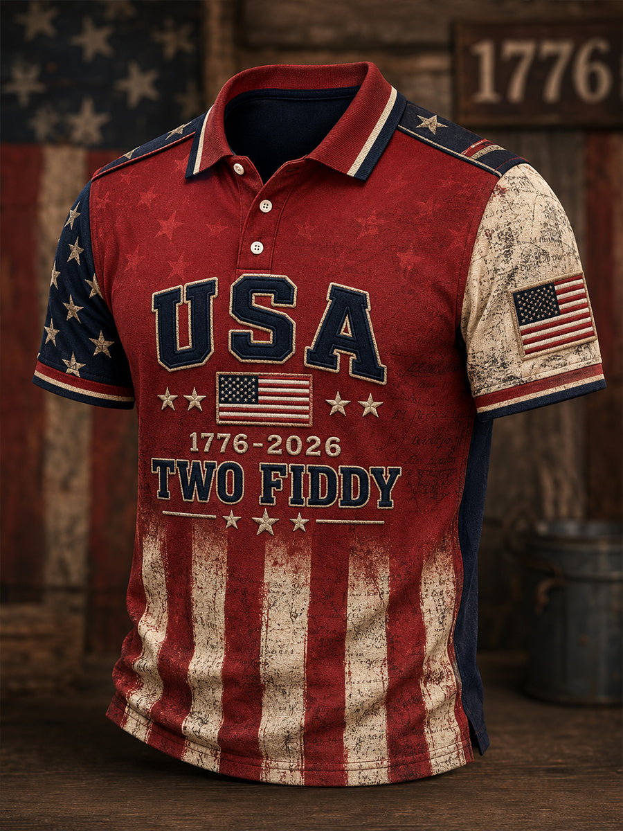 Men's U.S. Patriotic Commemoration Short Sleeves T-Shirt