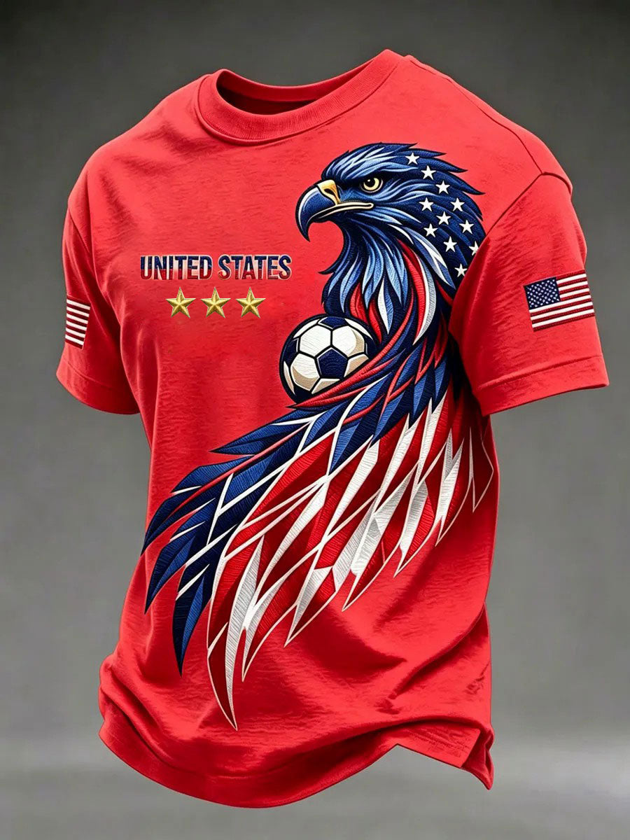 Men's USA Football Printed T-shirt