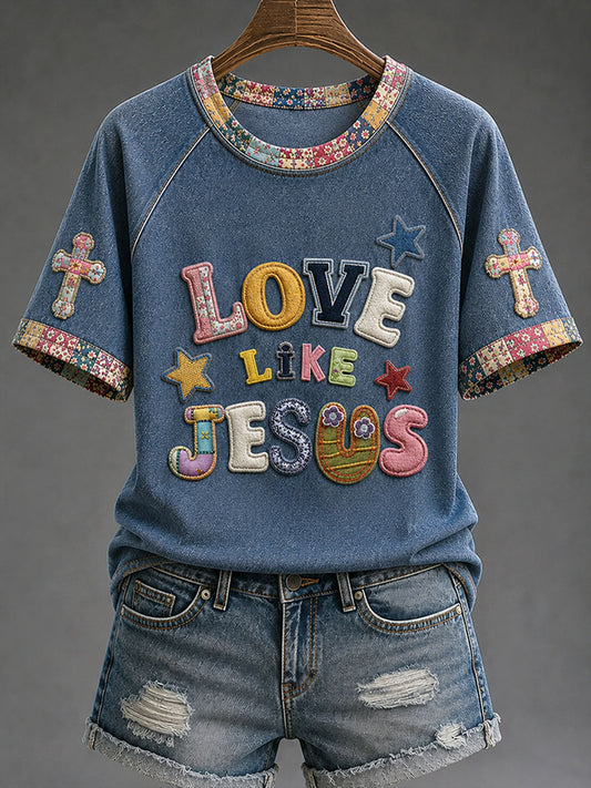 Women's" Love Like Jesus "Faith Casual T-shirt