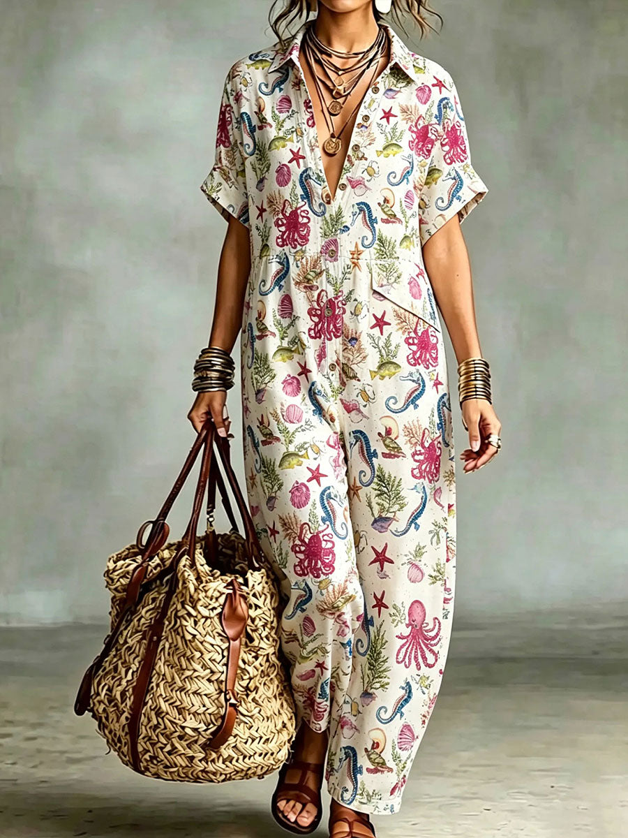 Women's casual resort-style jumpsuit