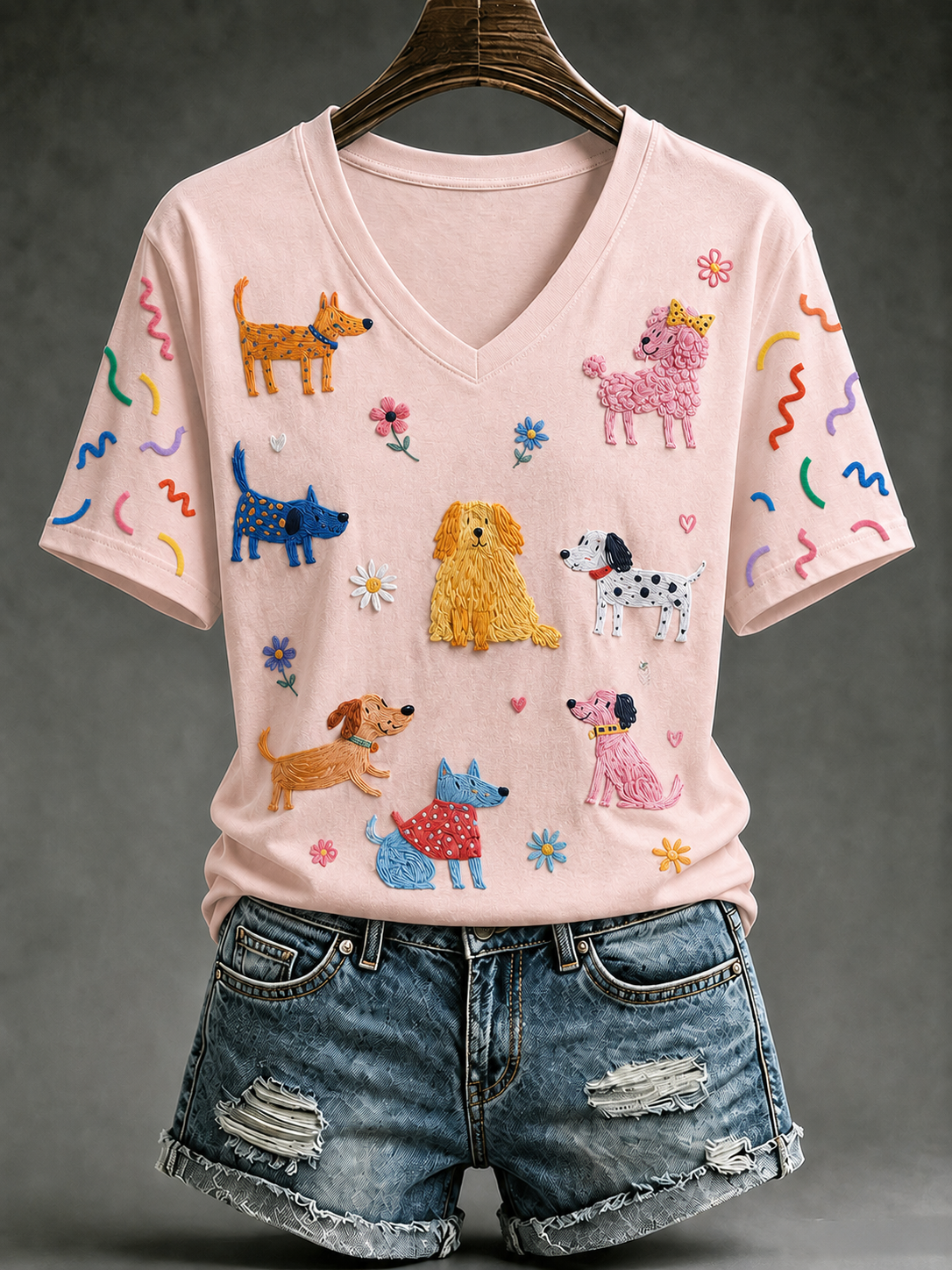 Women's Dog Short-sleeved T-shirt