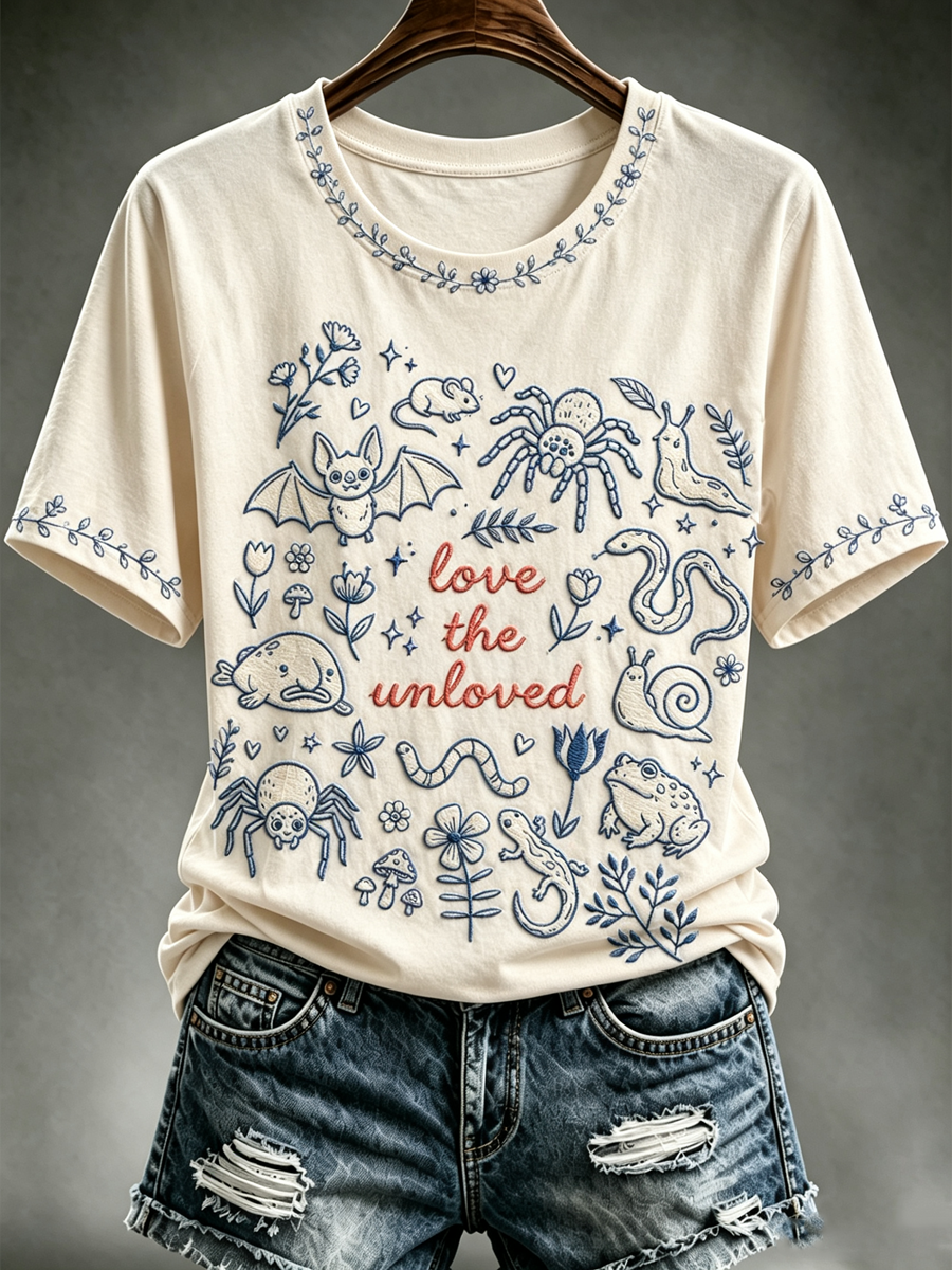Women's love the unloved short-sleeved T-shirt